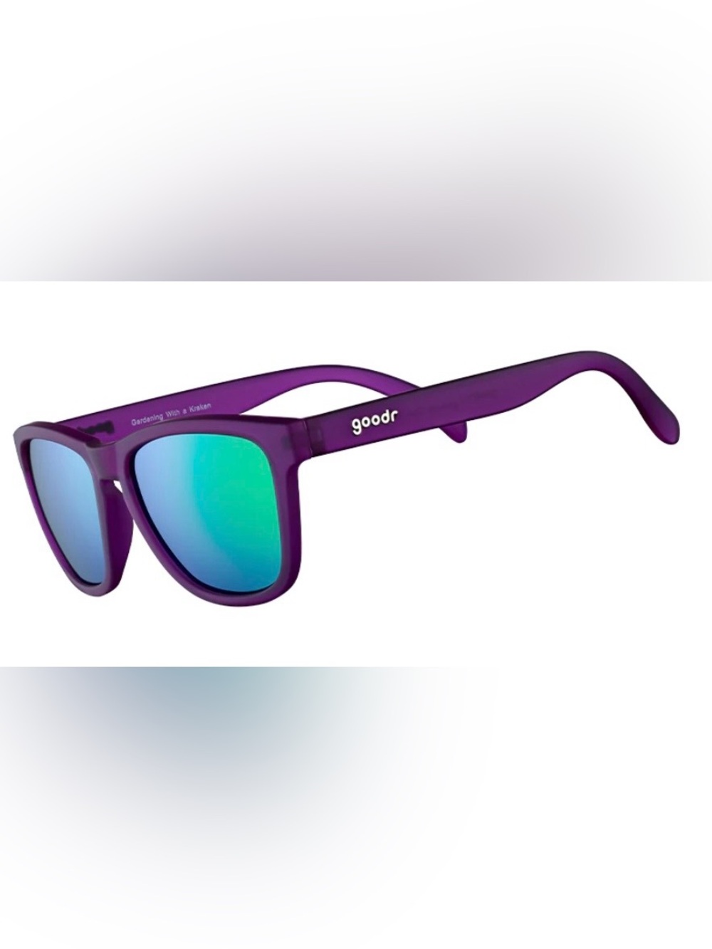 goodr - Purple Sunglasses with Green Mirrored Lenses